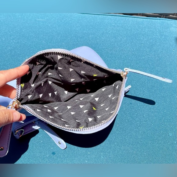 Vegan Leather Lilac Multi Pocket Clutch Purse - Picture 12 of 13